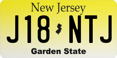 NJ license plate J18NTJ