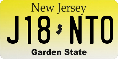 NJ license plate J18NTO