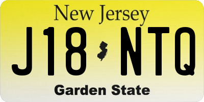 NJ license plate J18NTQ