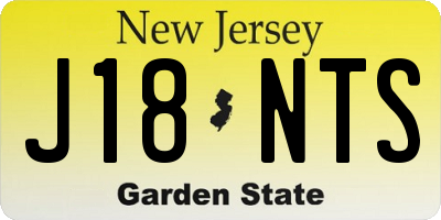 NJ license plate J18NTS