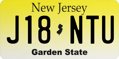 NJ license plate J18NTU