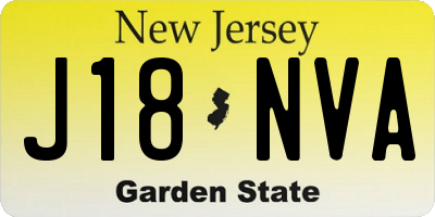 NJ license plate J18NVA