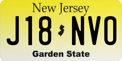 NJ license plate J18NVO