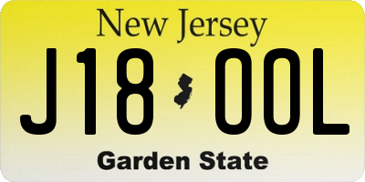 NJ license plate J18OOL