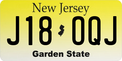 NJ license plate J18OQJ