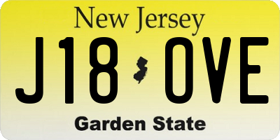 NJ license plate J18OVE