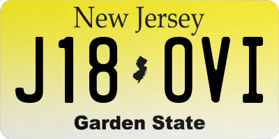 NJ license plate J18OVI