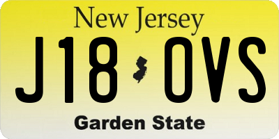 NJ license plate J18OVS