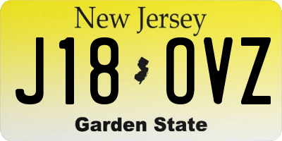 NJ license plate J18OVZ