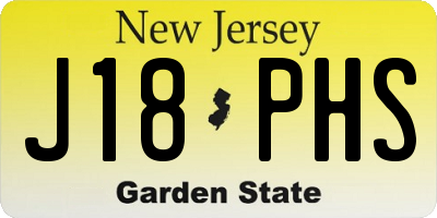 NJ license plate J18PHS