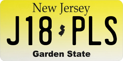 NJ license plate J18PLS