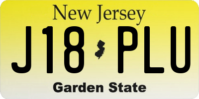 NJ license plate J18PLU