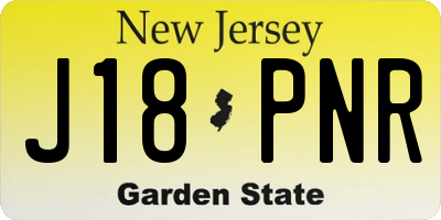 NJ license plate J18PNR