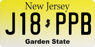 NJ license plate J18PPB
