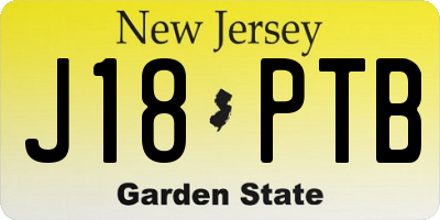 NJ license plate J18PTB