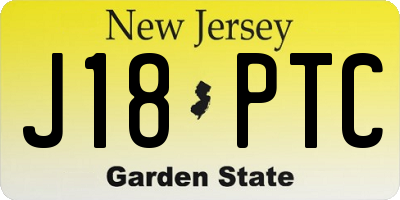 NJ license plate J18PTC