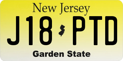 NJ license plate J18PTD