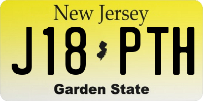 NJ license plate J18PTH
