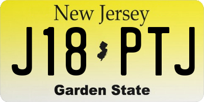NJ license plate J18PTJ