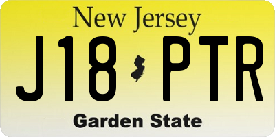 NJ license plate J18PTR