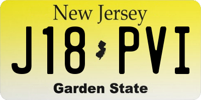 NJ license plate J18PVI
