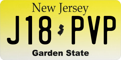 NJ license plate J18PVP