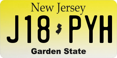 NJ license plate J18PYH