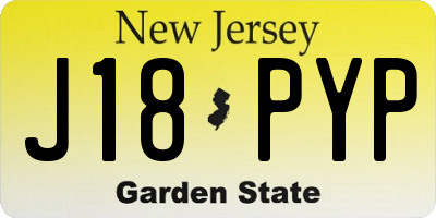 NJ license plate J18PYP