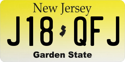 NJ license plate J18QFJ