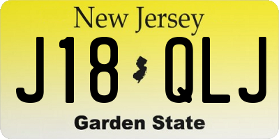 NJ license plate J18QLJ
