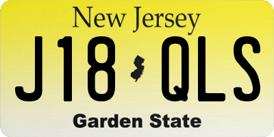 NJ license plate J18QLS