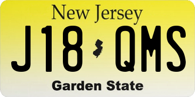 NJ license plate J18QMS
