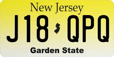 NJ license plate J18QPQ