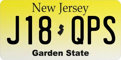 NJ license plate J18QPS