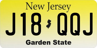 NJ license plate J18QQJ