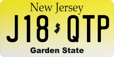 NJ license plate J18QTP