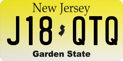 NJ license plate J18QTQ