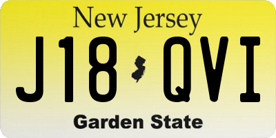NJ license plate J18QVI