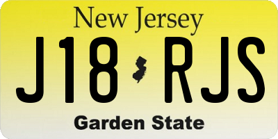 NJ license plate J18RJS
