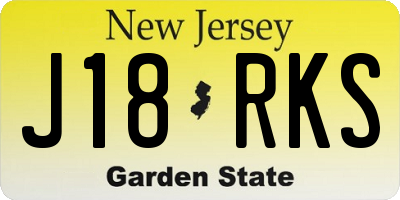 NJ license plate J18RKS