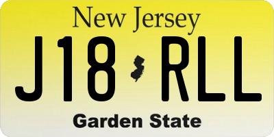 NJ license plate J18RLL