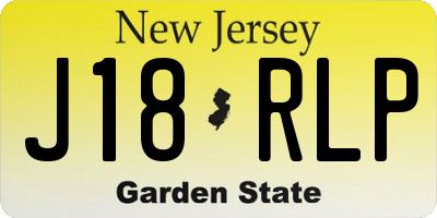 NJ license plate J18RLP