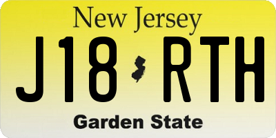NJ license plate J18RTH