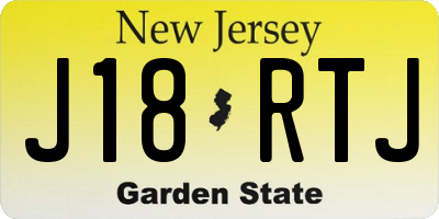 NJ license plate J18RTJ