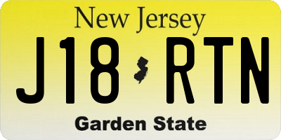 NJ license plate J18RTN