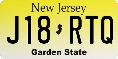 NJ license plate J18RTQ