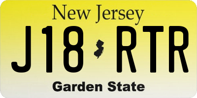 NJ license plate J18RTR
