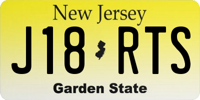 NJ license plate J18RTS