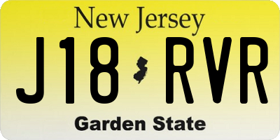 NJ license plate J18RVR