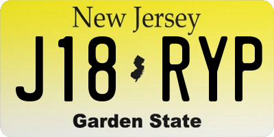 NJ license plate J18RYP